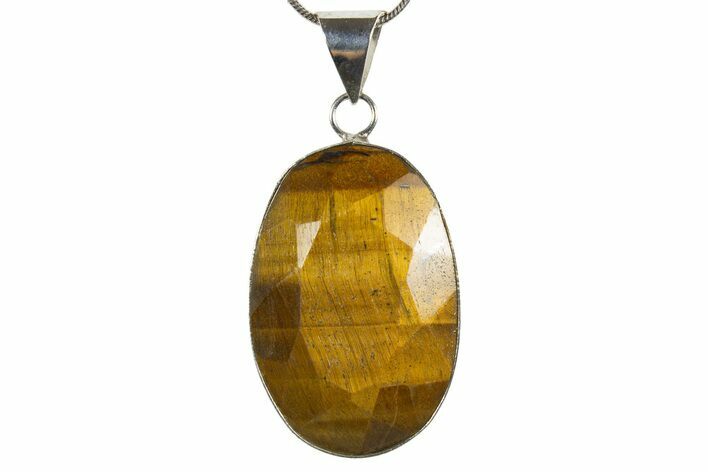 Faceted Tiger's Eye Pendant (Necklace) #345339